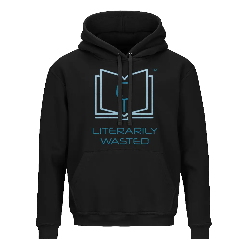 Literarily Wasted Black Hoodie - Image 1