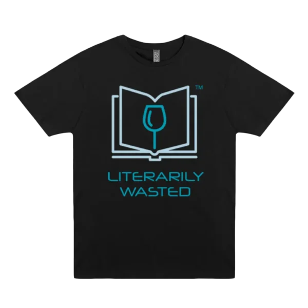 Literarily Wasted Black T-Shirt - Image 1