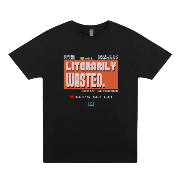 Super Literarily Wasted Brothers Black T-shirt - Image 1