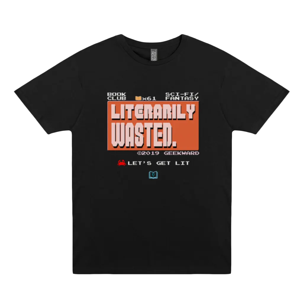 Super Literarily Wasted Brothers Black T-shirt - Image 1