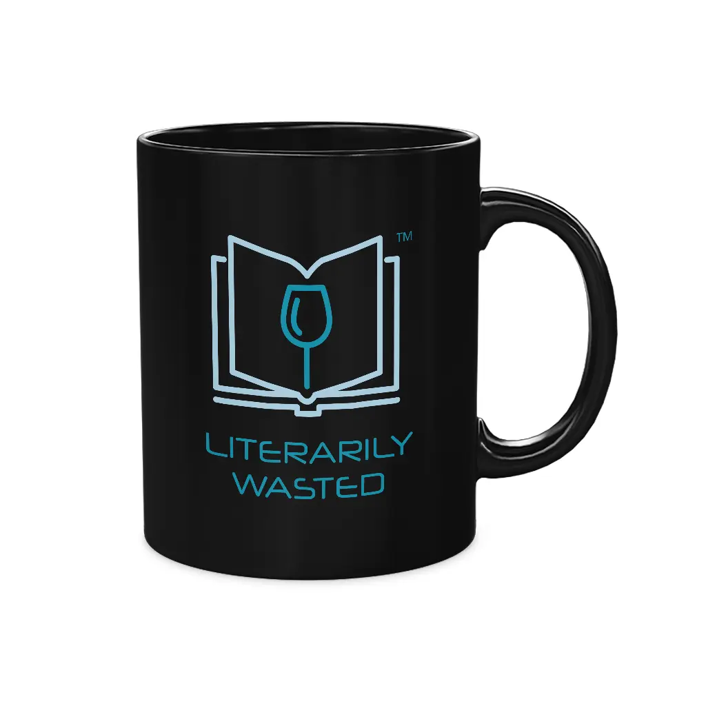 Literarily Wasted 11oz Black Coffee Mug - Image 1