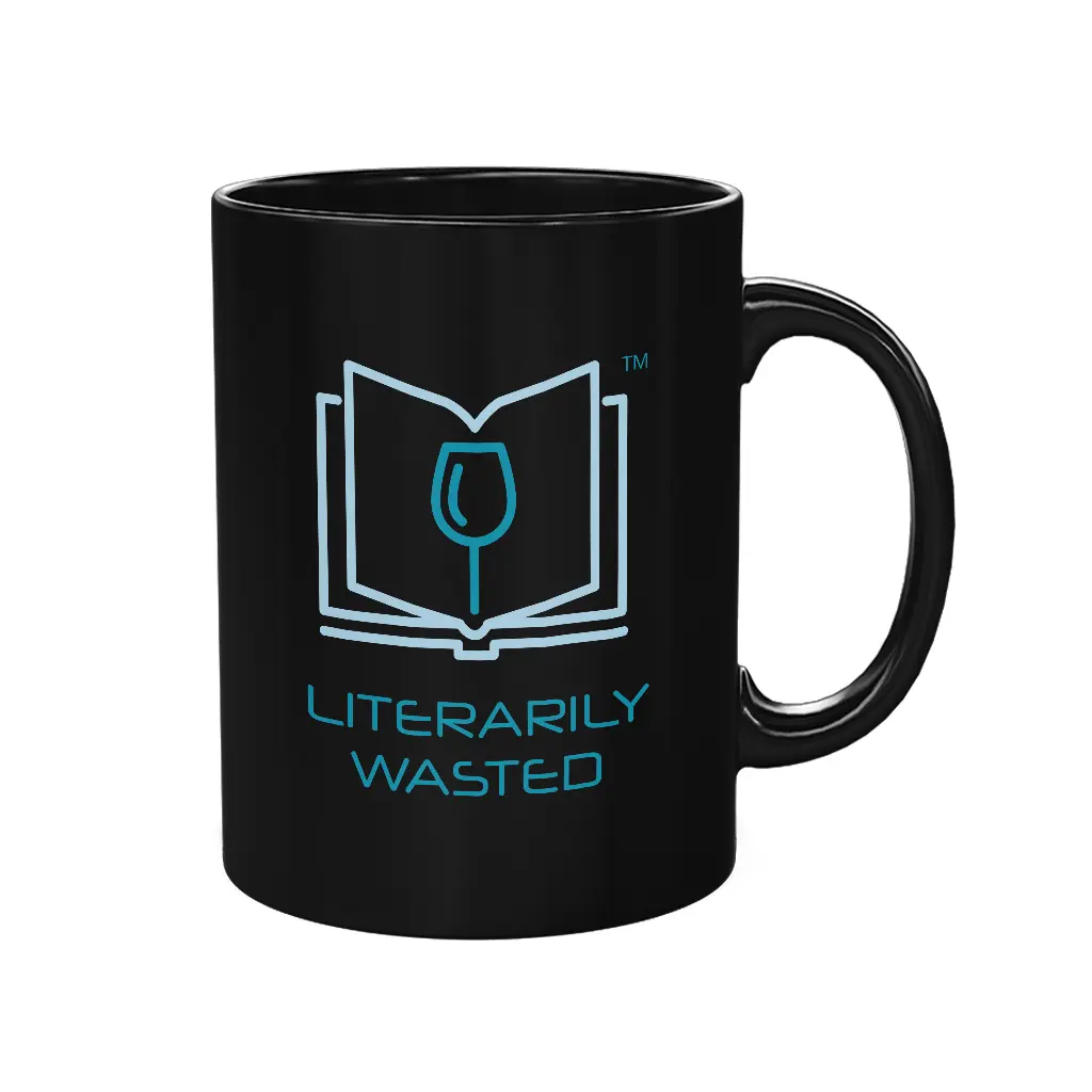 Literarily Wasted 15oz Black Coffee Mug - Image 1