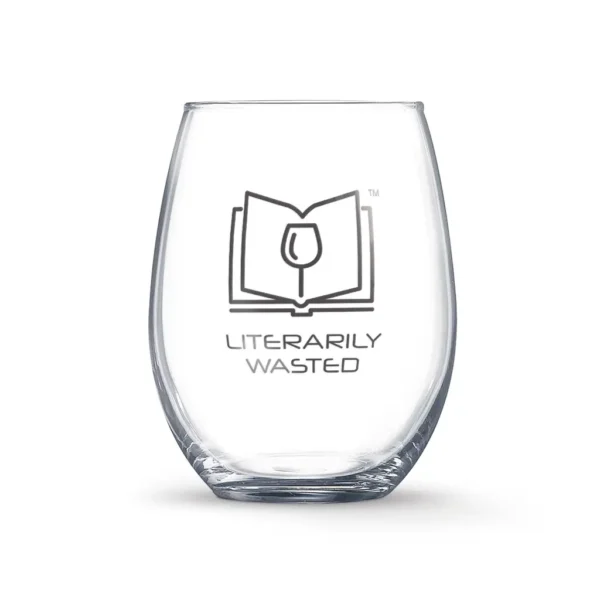 Literarily Wasted Etched Stemless Wineglass - Image 1