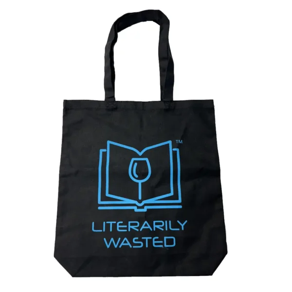 Literarily Wasted Black Tote Bag - Image 1